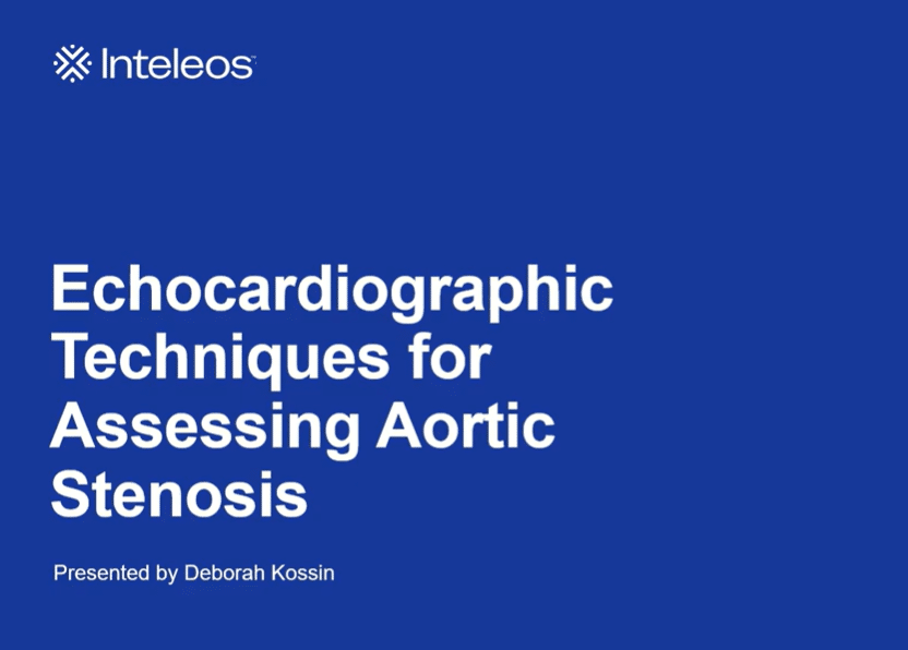 title slide for Echocardiographic Techniques for Assessing Aortic Stenosis presentation